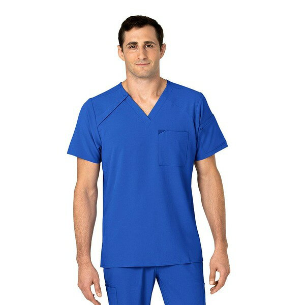 ウィンク メンズ シャツ トップス Men's RENEW EZ Zip Scrub Top Royal
