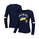 タッチ レディース カットソー トップス Women's Navy Milwaukee Brewers Formation Long Sleeve T-shirt Navy|詳細画像