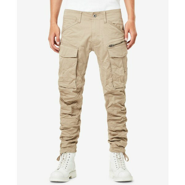ジースター メンズ カジュアルパンツ ボトムス Men's Rovic Zip 3D Straight Tapered Cargo Pant Dune