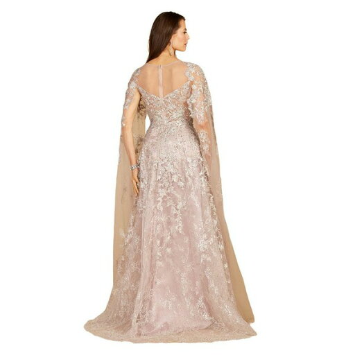 ララ レディース ワンピース トップス Women's Long Bell Sleeve Boat-Neck Beaded Gown Light mauve ララ レディース ワンピース トップス Women's Long Bell Sleeve Boat-Neck Beaded Gown Light mauve