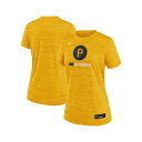 ナイキ レディース カットソー トップス Women's Gold Pittsburgh Pirates Authentic Collection City Connect Velocity Performance T-Shirt Gold(4)