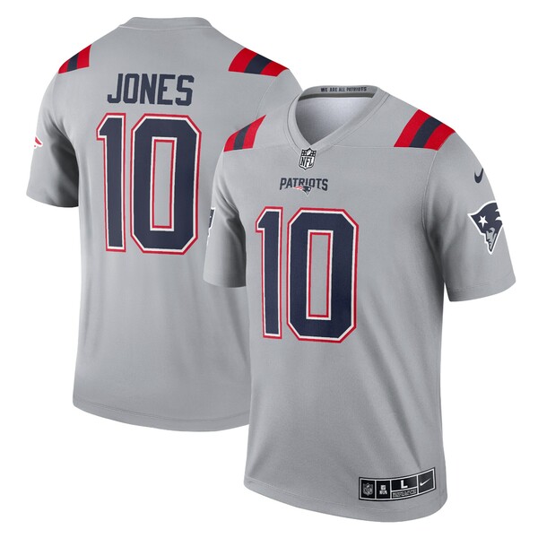 ナイキ メンズ ユニフォーム トップス Mac Jones New England Patriots Nike Inverted Legend Jersey Gray