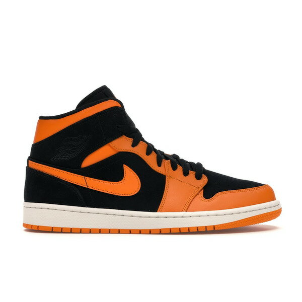 Jordan ジョーダン メンズ スニーカー 【Jordan 1 Mid Black Orange Peel】 サイズ US_9(27.0cm) Black/Orange Peel-Sail