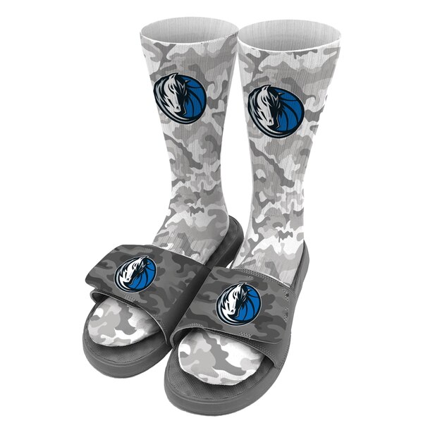 アイスライド メンズ サンダル シューズ Dallas Mavericks ISlide Camo Sock Slide Bundle Gray