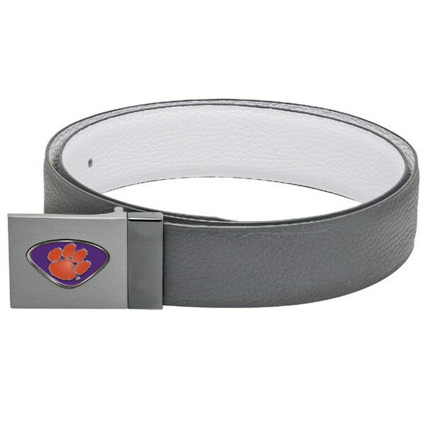 ジャーディン メンズ ベルト アクセサリー Clemson Tigers Reversible Leather Belt Gray