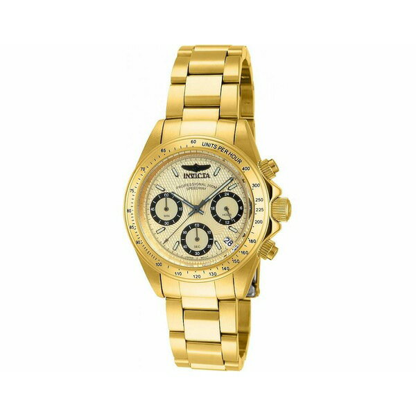 インビクタ レディース 腕時計 アクセサリー Women's 14931 Speedway Quartz Multifunction Gold Dial Watch Gold