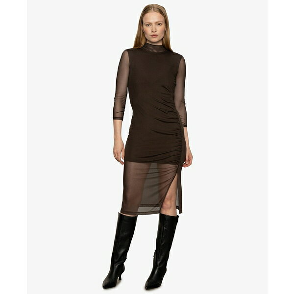 サンクチュアリー レディース ワンピース トップス Women's Night Out Mock Neck Dress Semi Sweet
