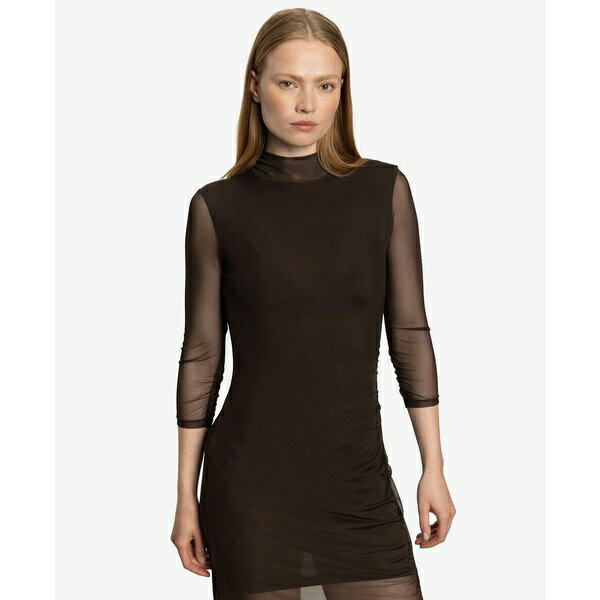 サンクチュアリー レディース ワンピース トップス Women's Night Out Mock Neck Dress Semi Sweet