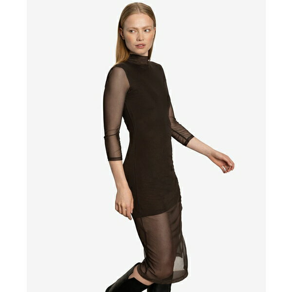 サンクチュアリー レディース ワンピース トップス Women's Night Out Mock Neck Dress Semi Sweet