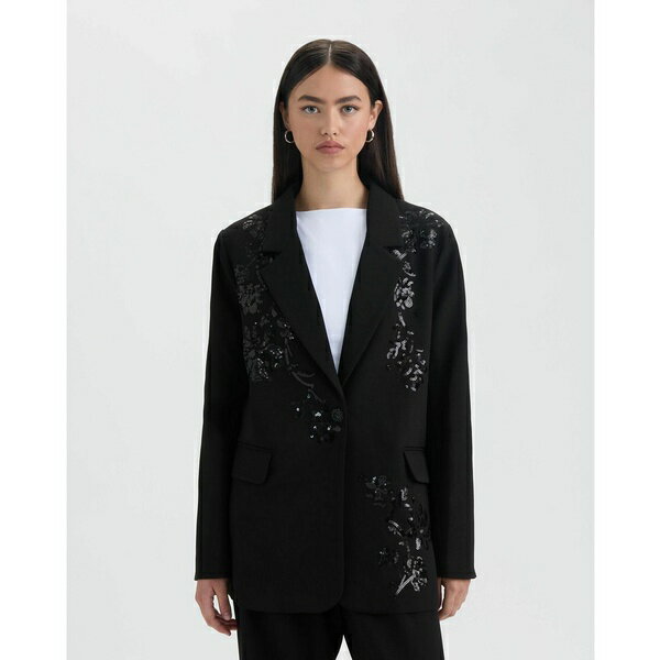 エヌブイエルティー レディース ジャケット＆ブルゾン アウター Women's Sequin Blazer Black