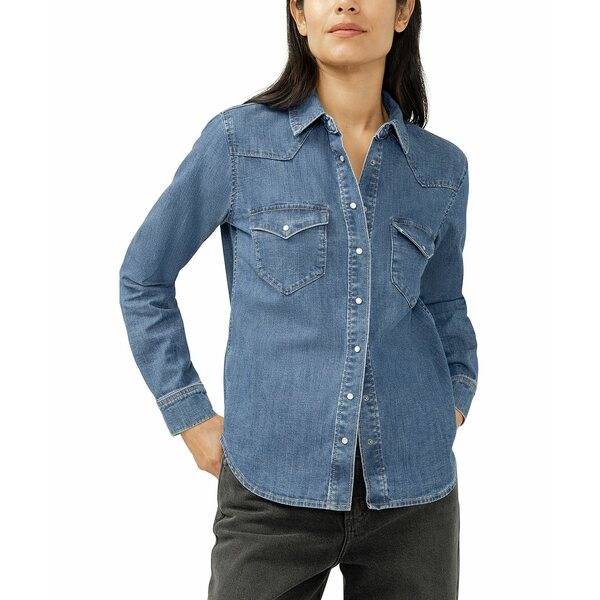 シルバージーンズ レディース カットソー トップス Women's Western Denim Shirt Canary