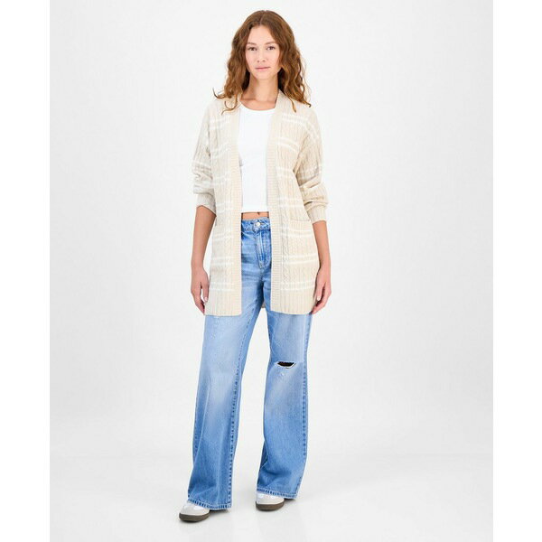 ヒッピー ローズ レディース ニット&セーター アウター Juniors' Open-Front Long-Sleeve Midi Cardiga..