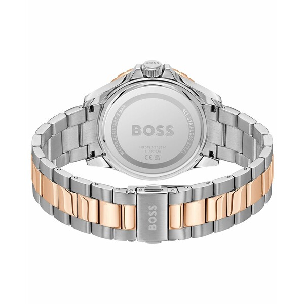 ヒューゴボス メンズ 腕時計 アクセサリー Men's Troper Sport Quartz Basic Calendar Two Tone Stainless Steel Watch, 42mm Two-tone