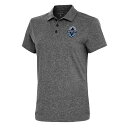 アンティグア レディース ポロシャツ トップス Vancouver Whitecaps FC Antigua Women's Motivated Polo Heather Black