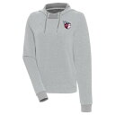 アンティグア レディース パーカー・スウェットシャツ アウター Cleveland Guardians Antigua Women's Axe Bunker TriBlend Pullover Hoodie Gray/White