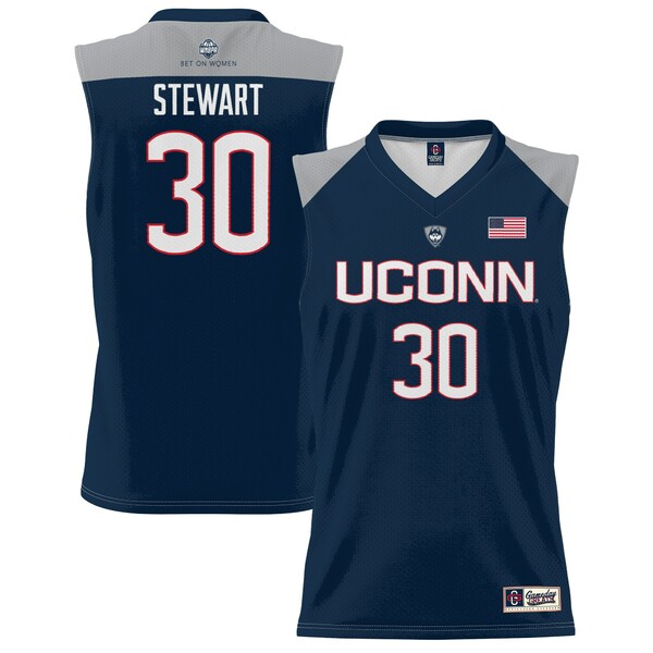 ゲームデイグレーツ レディース ユニフォーム トップス Breanna Stewart UConn Huskies GameDay Greats Unisex Lightweight Basketball Alumni Jersey Navy