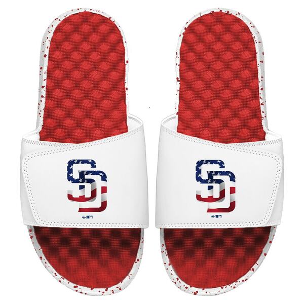 アイスライド メンズ サンダル シューズ San Diego Padres ISlide Americana Slide Sandals White/Red