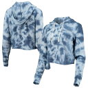 オルタナティヴ アパレル レディース パーカー・スウェットシャツ アウター THE PLAYERS Alternative Apparel Women's TieDye Cropped Pullover Hoodie Heathered Royal