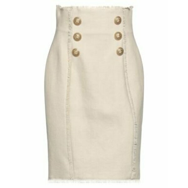 【送料無料】 バルマン レディース スカート ボトムス Midi skirts Beige