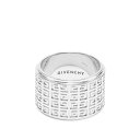 ジバンシー メンズ リング アクセサリー Givenchy 4G Logo Engraved Ring Silver