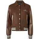 アミリ レディース ジャケット＆ブルゾン アウター AMIRI Bones Varsity Jacket Brown