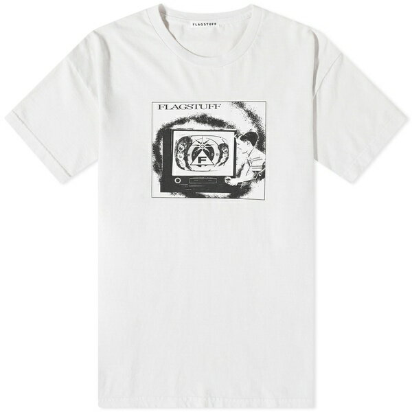 楽天astyフラッグスタッフ メンズ Tシャツ トップス Flagstuff TV T-Shirt White
