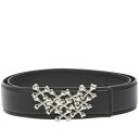 A~ Y xg ANZT[ AMIRI 4cm Bones Belt Black