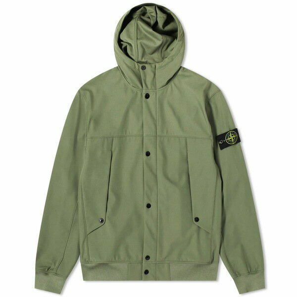 ストーンアイランド ストーンアイランド メンズ ジャケット＆ブルゾン アウター Stone Island Soft Shell-R Hooded Jacket Green