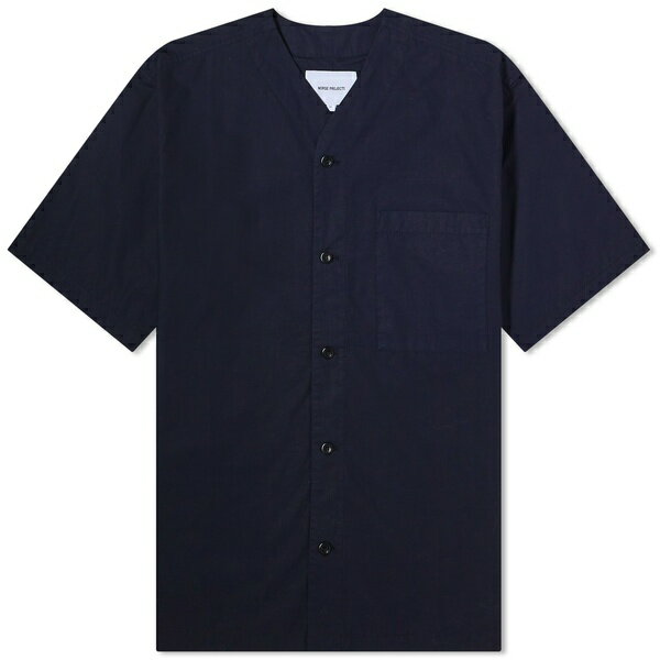 m[XvWFNg Y Vc gbvX Norse Projects Erwin Typewriter Short Sleeve Shirt Blue