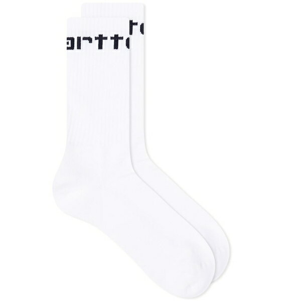 J[n[g fB[X C A_[EFA Carhartt WIP Logo Sports Sock White