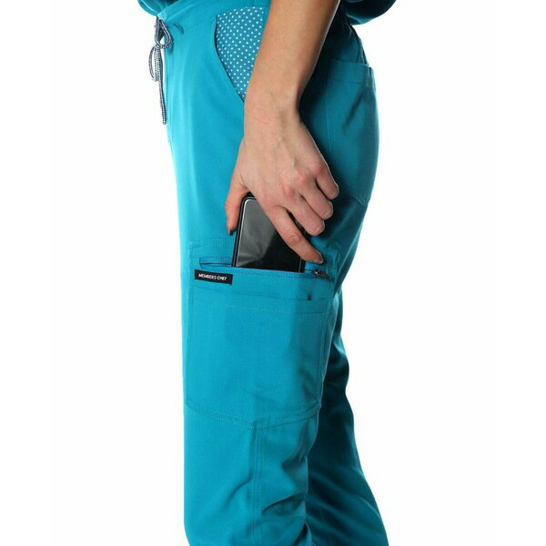 メンバーズオンリー レディース カジュアルパンツ ボトムス Women's Reus Open Bottom Scrub Pants Teal