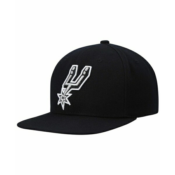 ミッチェル&ネス レディース 帽子 アクセサリー Men's Black San Antonio Spurs Ground 2.0 Snapback Hat Black