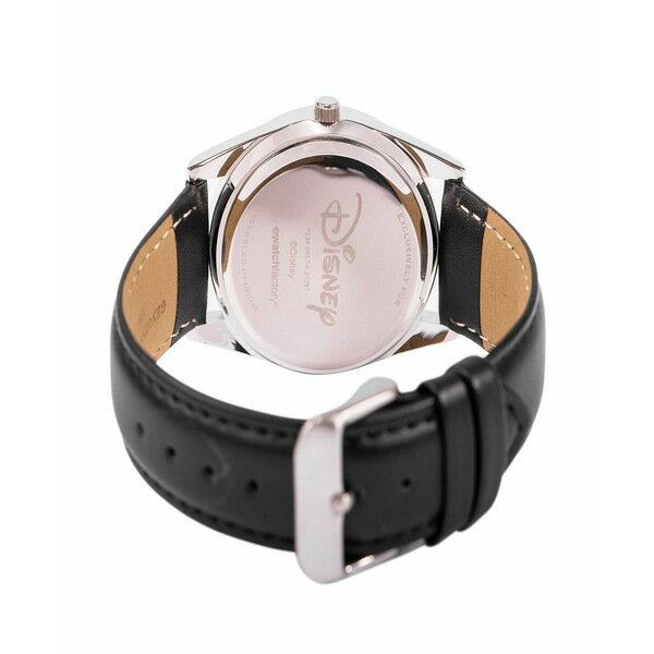 ディズニー イーウォッチファクトリー レディース 腕時計 アクセサリー Women's Disney Princess Alloy Black Leather Strap Watch 30mm Black