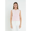 asty㤨֥󥰥åեȥ꡼ ǥ åȥ ȥåץ Women's Fringed Striped Sleevless Top White/pinkפβǤʤ31,800ߤˤʤޤ