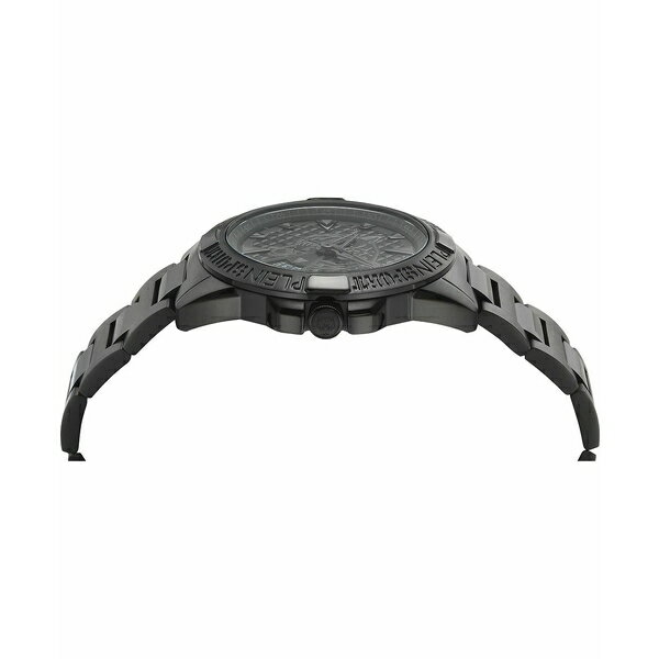 プレインスポーツ レディース 腕時計 アクセサリー Men's Touchdown Black Stainless Steel Bracelet Watch 44mm Black