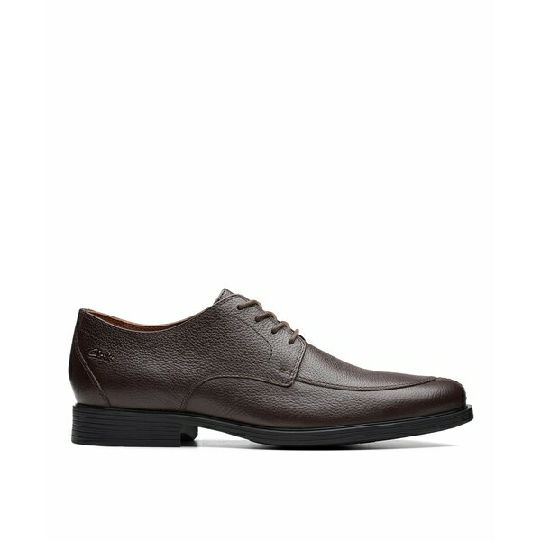 クラークス ビジネスシューズ メンズ クラークス メンズ ドレスシューズ シューズ Men's Collection Whiddon Apron Oxford Dress Shoes Dark Brown Tumbled Leather