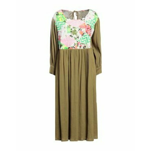 【送料無料】 マヌーシュ レディース ワンピース トップス Midi dresses Green