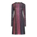 【送料無料】 ミッソーニ レディース ワンピース トップス Mini dresses Purple