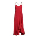 【送料無料】 ランバン レディース ワンピース トップス Midi dresses Red
