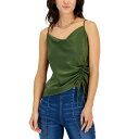 アイエヌシーインターナショナルコンセプト レディース カットソー トップス Women's Side-Ruched Camisole, Created for Macy's Costa Green