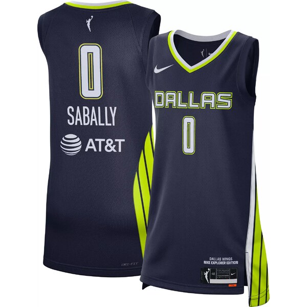 ナイキ レディース Tシャツ トップス Nike Adult Dallas Wings Satou Sabally #0 Explorer Jersey -