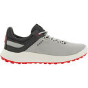 エコー メンズ ゴルフ スポーツ ECCO Men's Core Leather Golf Shoes Dk Magnet Grey/Action Red その1