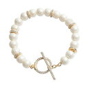 ラルフローレン レディース ブレスレット・バングル・アンクレット アクセサリー Pavé & Imitation Pearl Beaded Flex Bracelet White