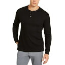 クラブルーム メンズ Tシャツ トップス Men 039 s Thermal Henley Shirt, Created for Macy 039 s Deep Black