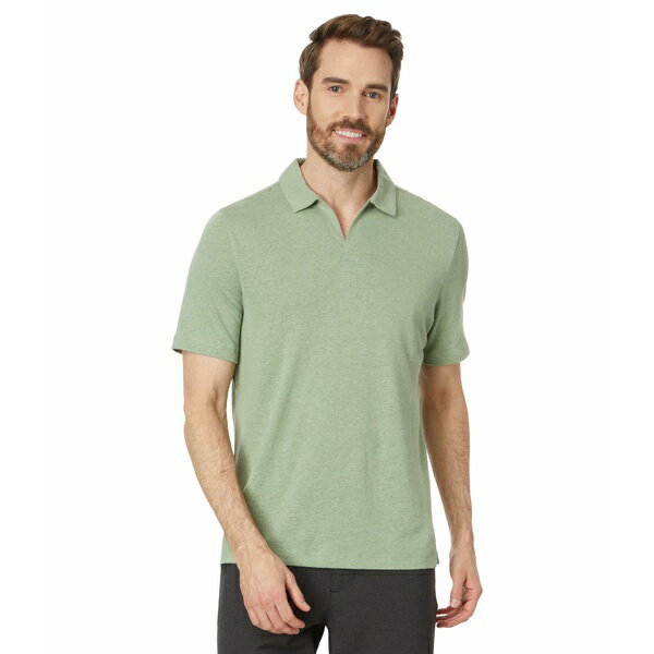 󥹥ȥ󥢥ɥޡե   ȥåץ Linen V-Neck Polo Sage
