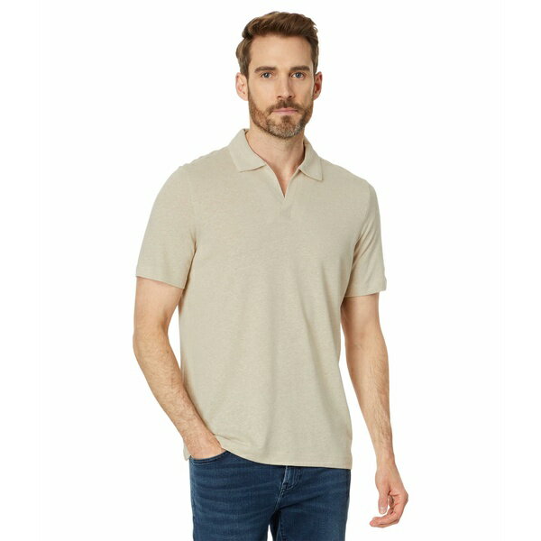 󥹥ȥ󥢥ɥޡե   ȥåץ Linen V-Neck Polo Sand