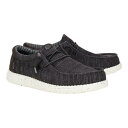 ヘイデュード メンズ スリッポン・ローファー シューズ Wally Stretch Sox Black/White