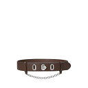 ラルフローレン レディース ベルト アクセサリー Flip-Lock Leather Wide Belt Dark Mahogany