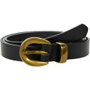 メイドウェル レディース ベルト アクセサリー Chunky Buckle Skinny Leather Belt True Black