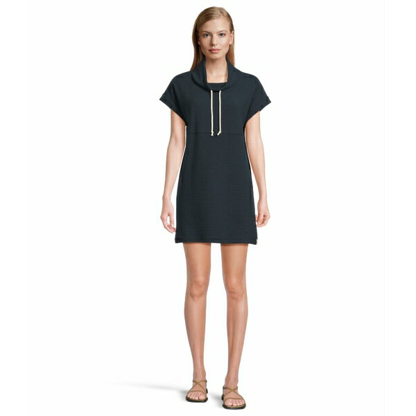 リラピー レディース ワンピース トップス Roll Sleeve Seamed Dress Navy